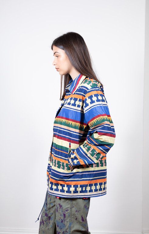 Coach Jacket Poly Taffeta/Print Blue