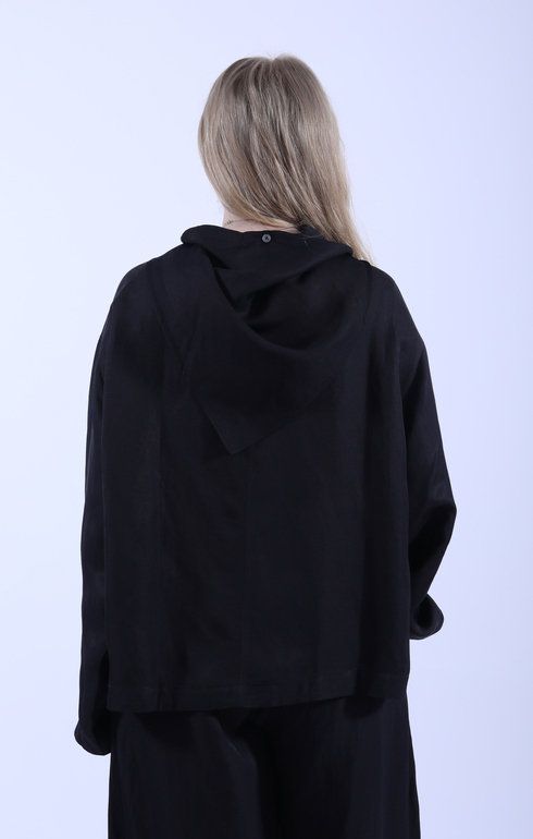 Bute Top W/ Detachable Scarf Darkest Navy
