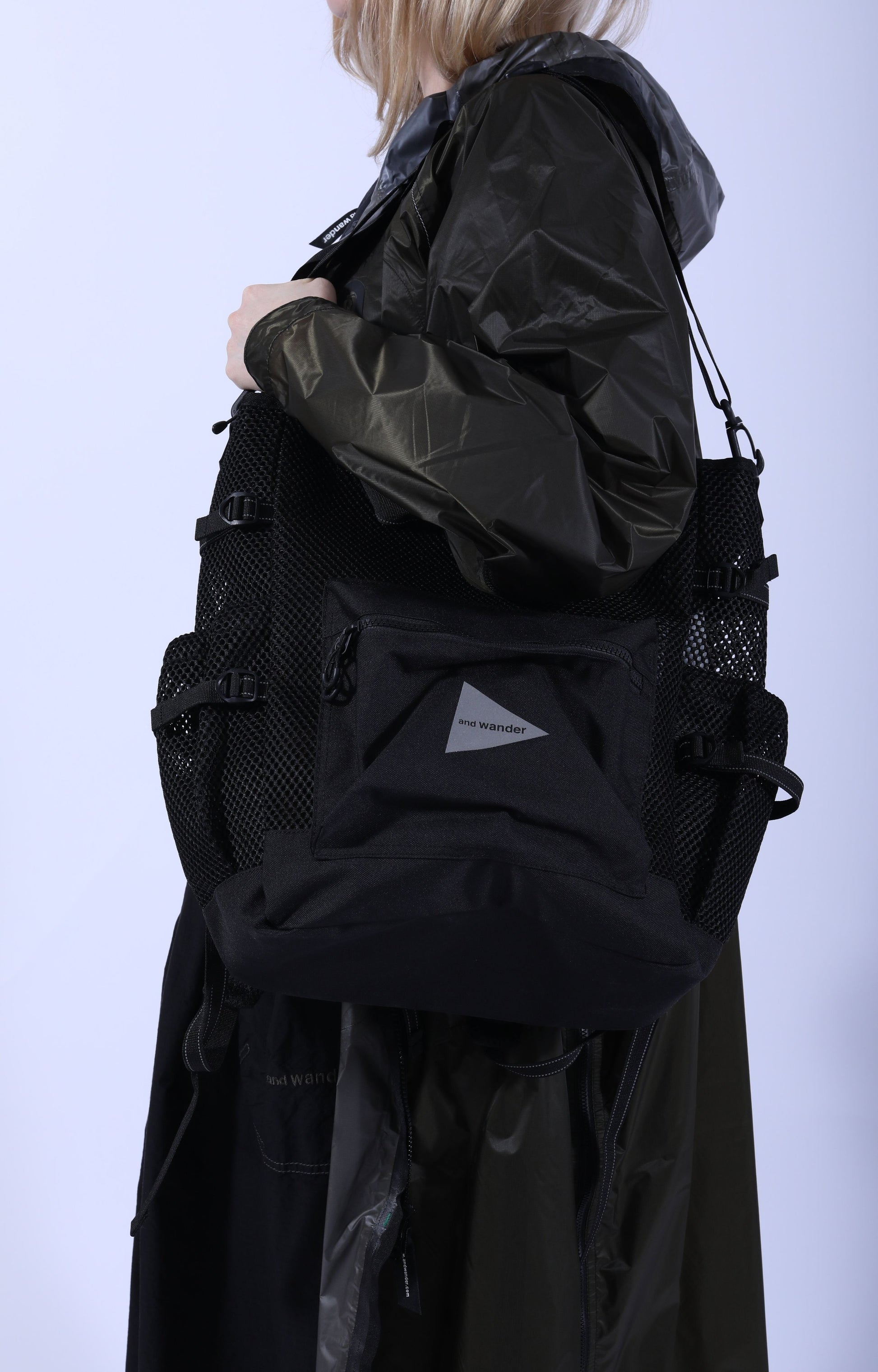 3D Mesh 2Way Tote Bag Black