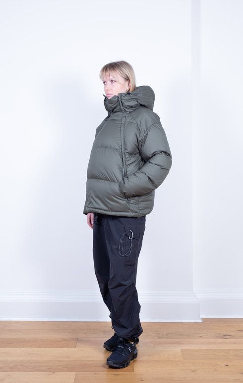 Recycled Light Down Pullover Olive