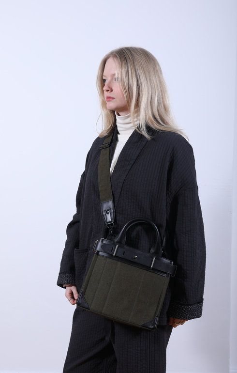 Fork 2Way Tote Bag Olive (S)