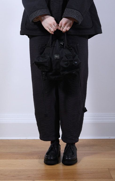 All Scarf Tote w/ Pouches Black