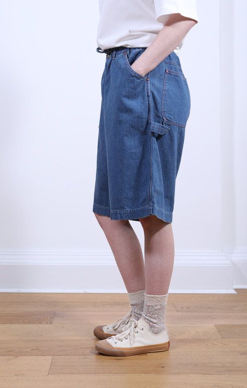Painters Short Pants Used Denim