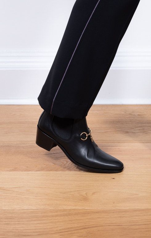 Heeled Chelsea Bit Boot - Black