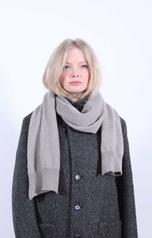Plain Cashmere Knit Scarf Cloud