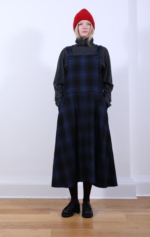 Old Style Bib Overall Skirt Blue
