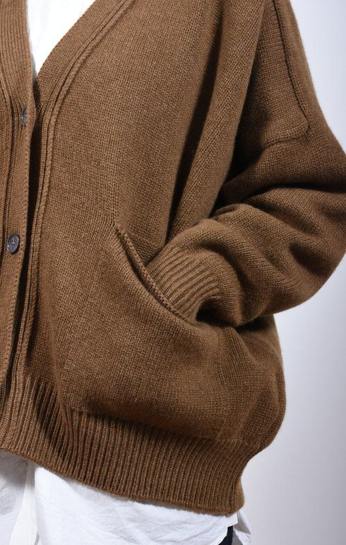 Meri Saddle Cardigan Corteccia