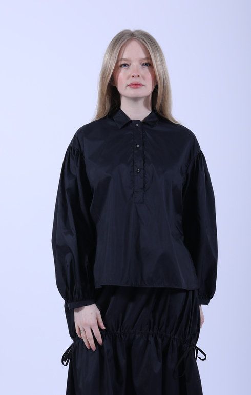 Colina Front Buttoned Shirt Ebony
