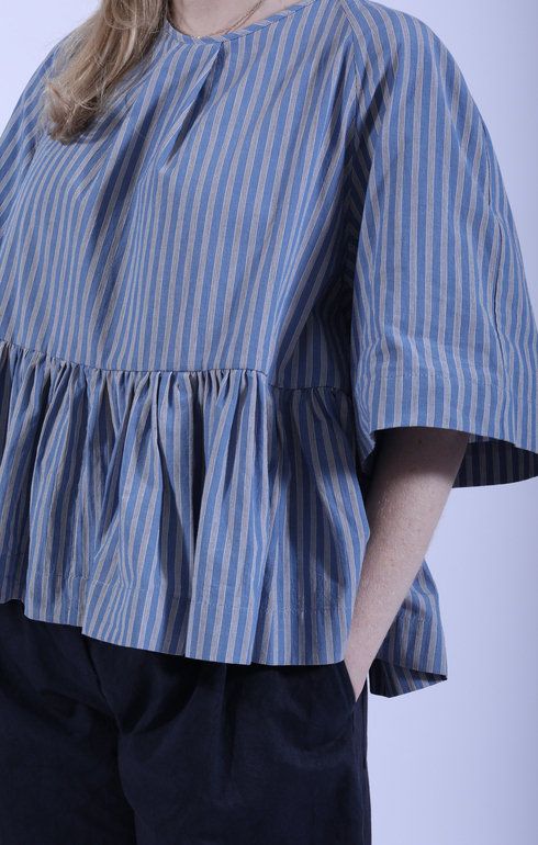 Delilah Top Blue/White Navy