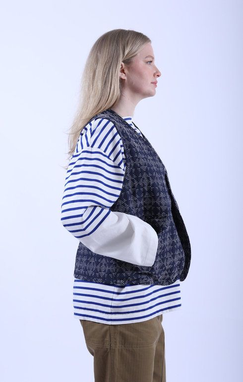 Back Slit Vest Navy