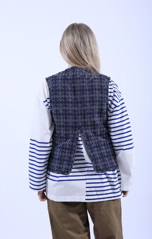 Back Slit Vest Navy