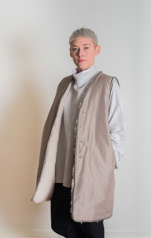 Reversible Liner Vest Mocha