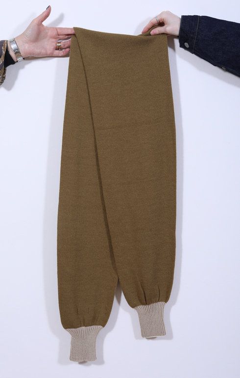 Sweater Sleeve Scarf Khaki/Beige