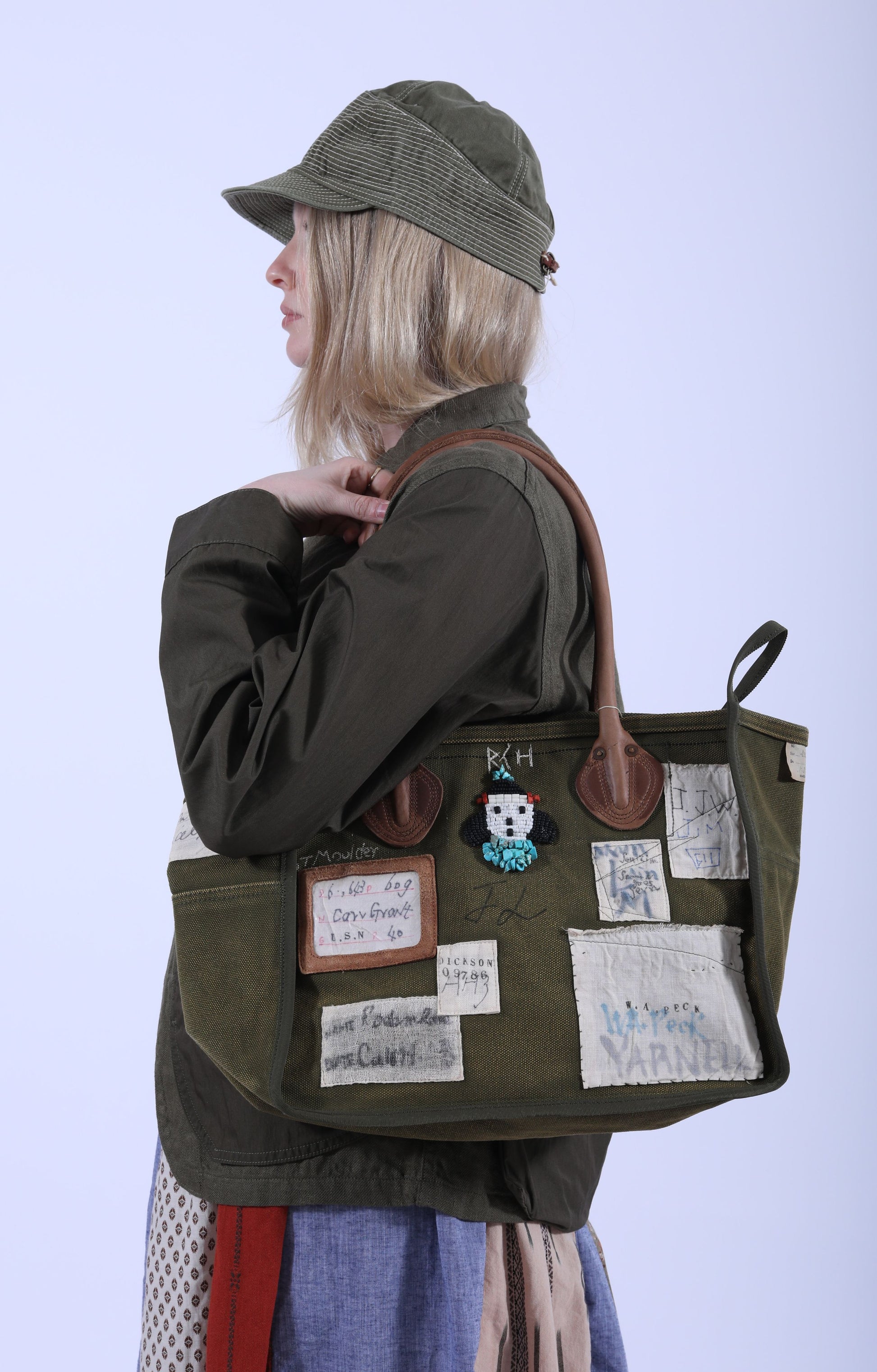 #4 ARMY Canvas MILK BAG XS Khaki