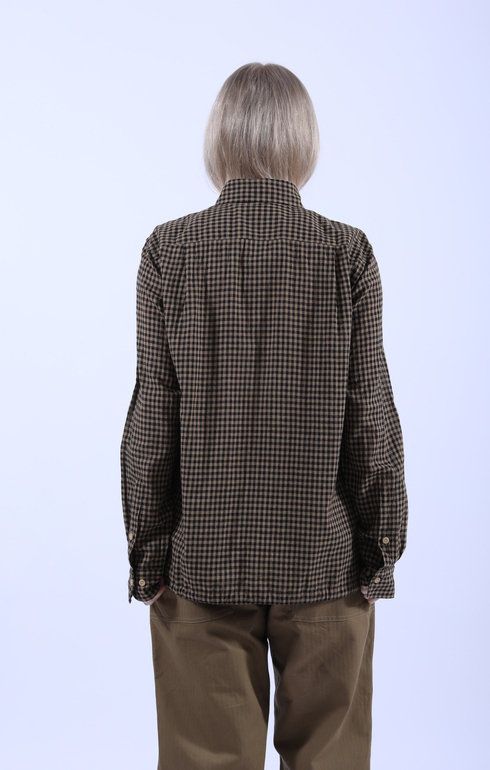 Hem String Shirt Black/Beige