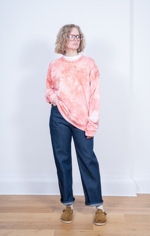 French Terry Cropped Sweatshirt Pink