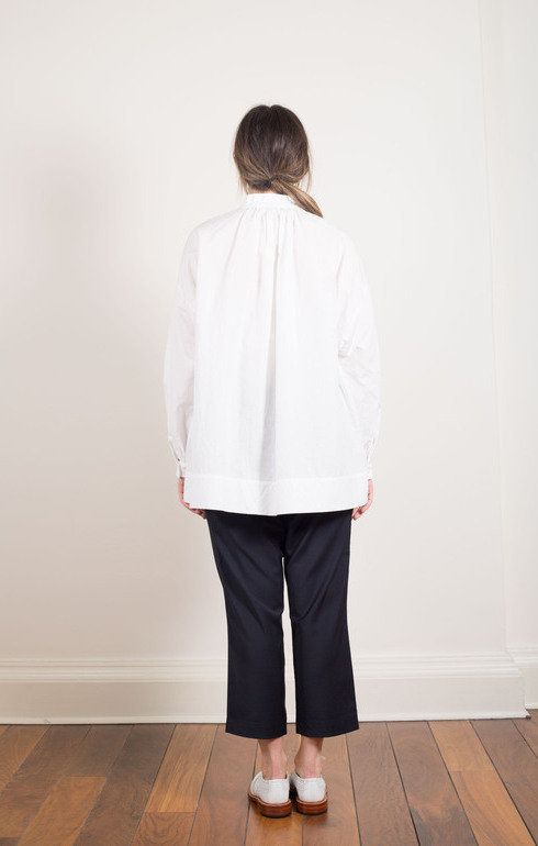 String Surplice Shirt White