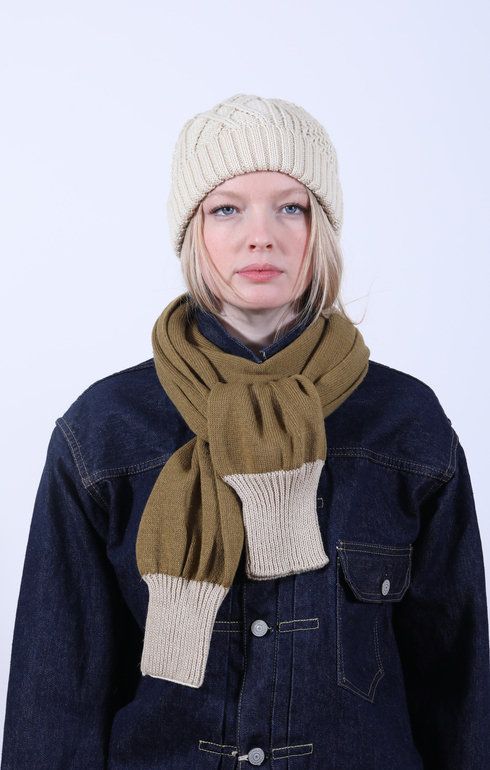 Sweater Sleeve Scarf Khaki/Beige