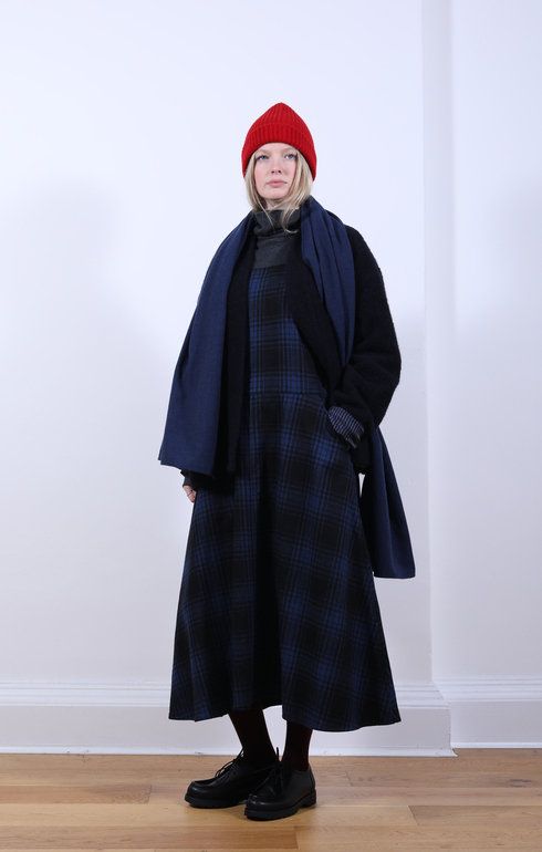 Old Style Bib Overall Skirt Blue