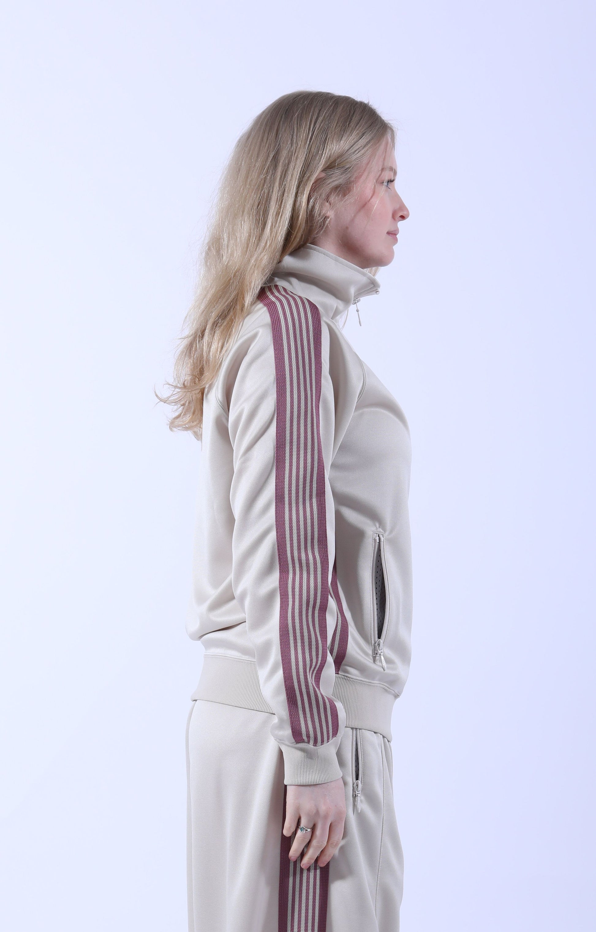 Track Jacket Poly Smooth Ivory