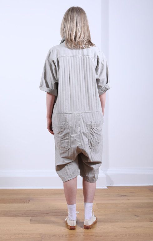 Half Sleeve & Shorts All-In-One Grey/Beige