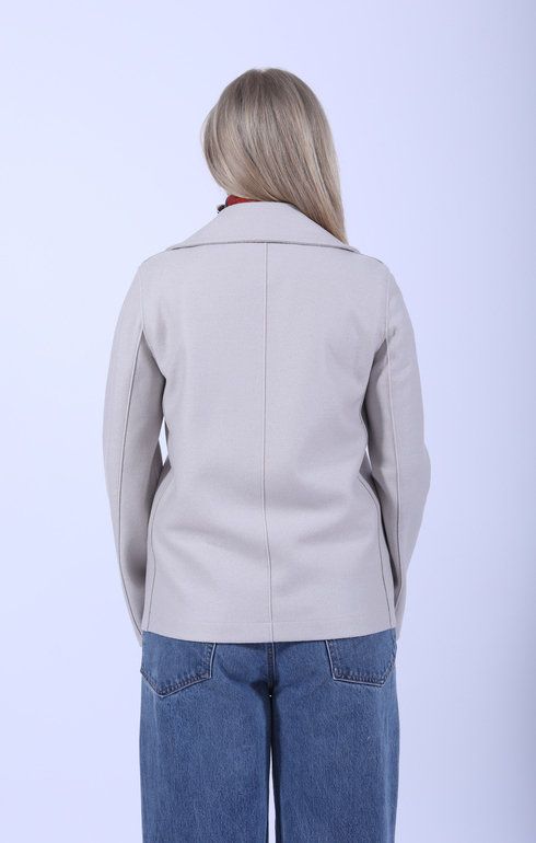 Peacoat Light Pressed Wool Cream