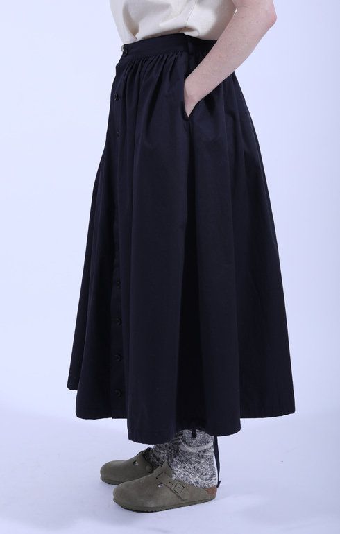 Gather Skirt D. Navy Twill