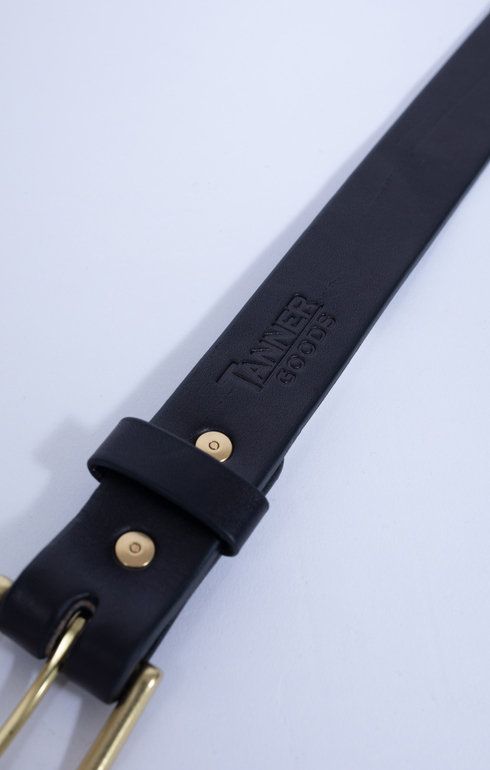Classic Belt Black/Brass Leather