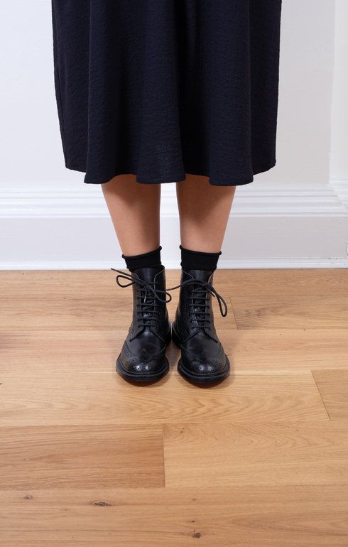 Stephy Brogue Boot Black