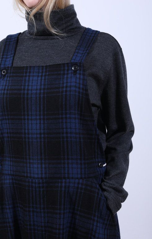Old Style Bib Overall Skirt Blue