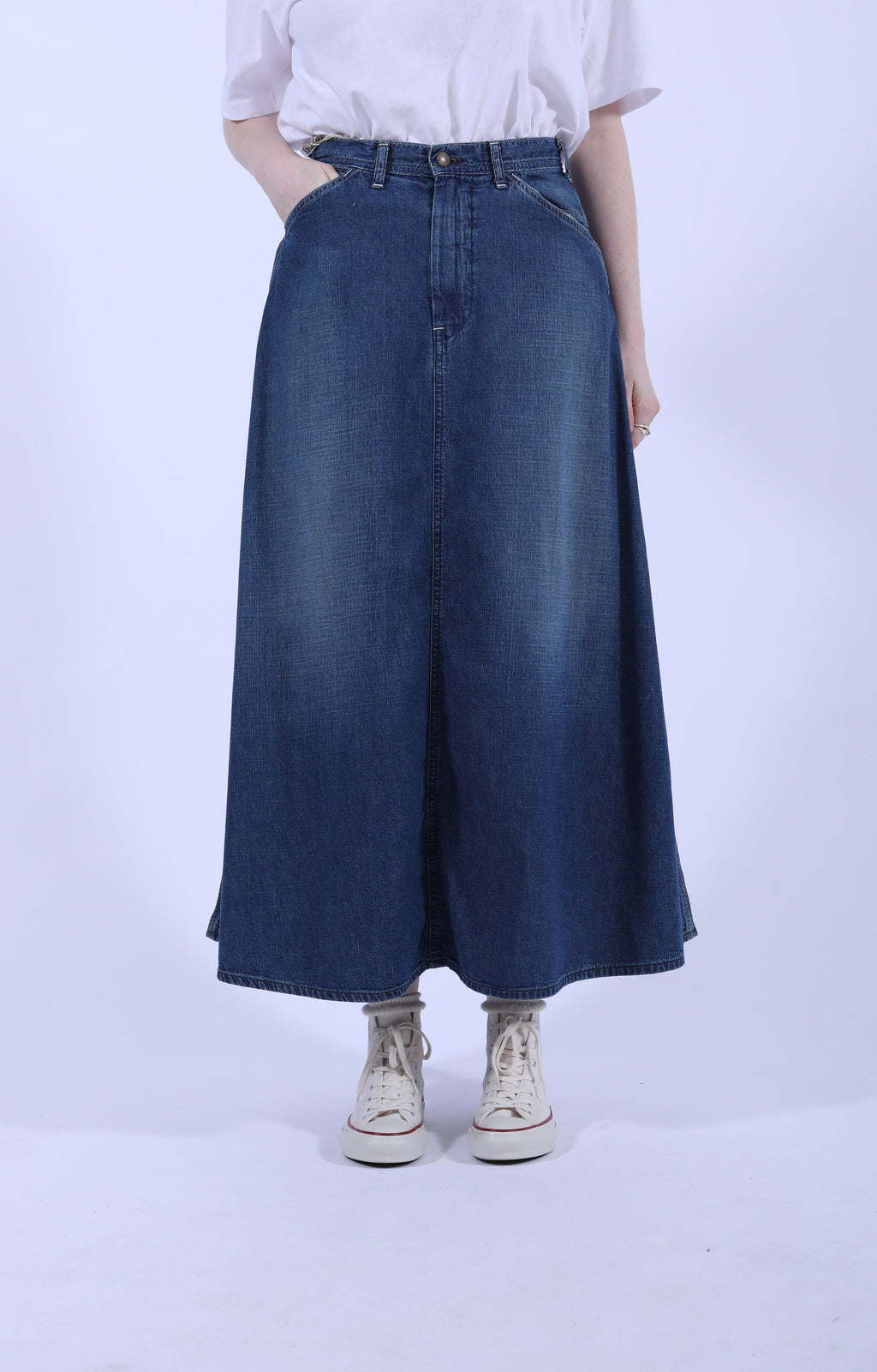 30's Painter Long Denim Skirt