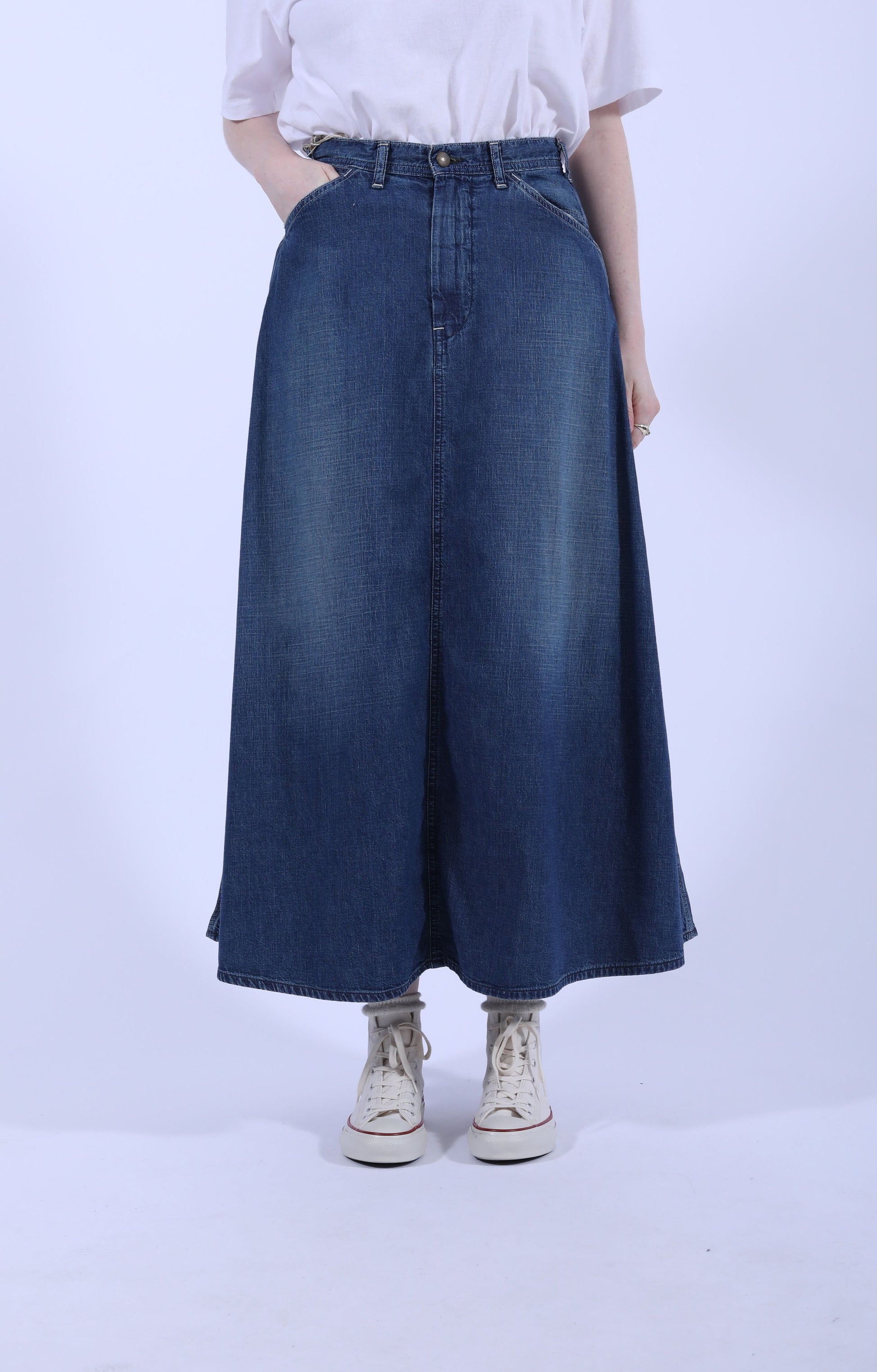 30's Painter Long Denim Skirt