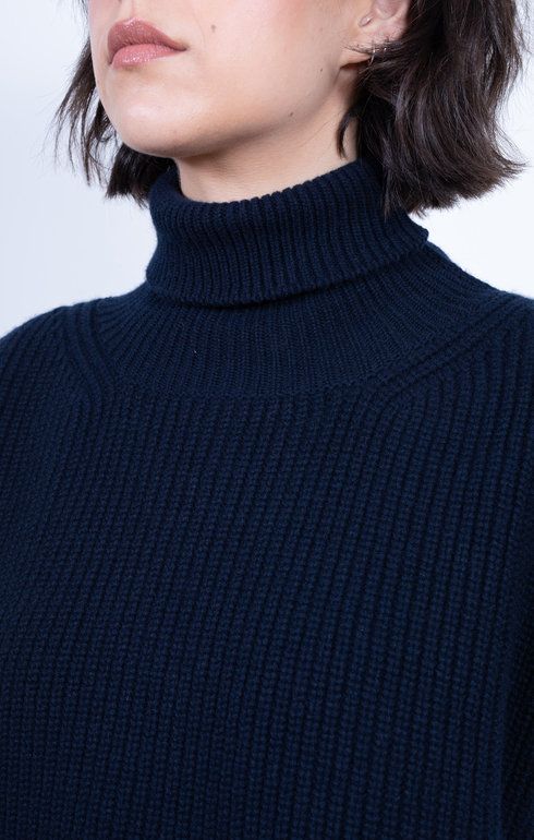 Meri Roll Neck Tabard Vest Marino
