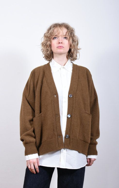 Meri Saddle Cardigan Corteccia