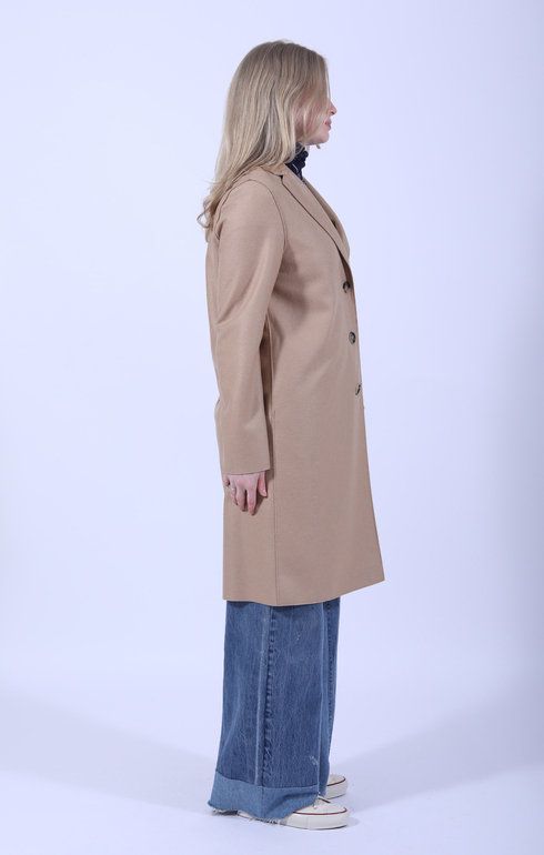 Overcoat Light Pressed Wool Beige