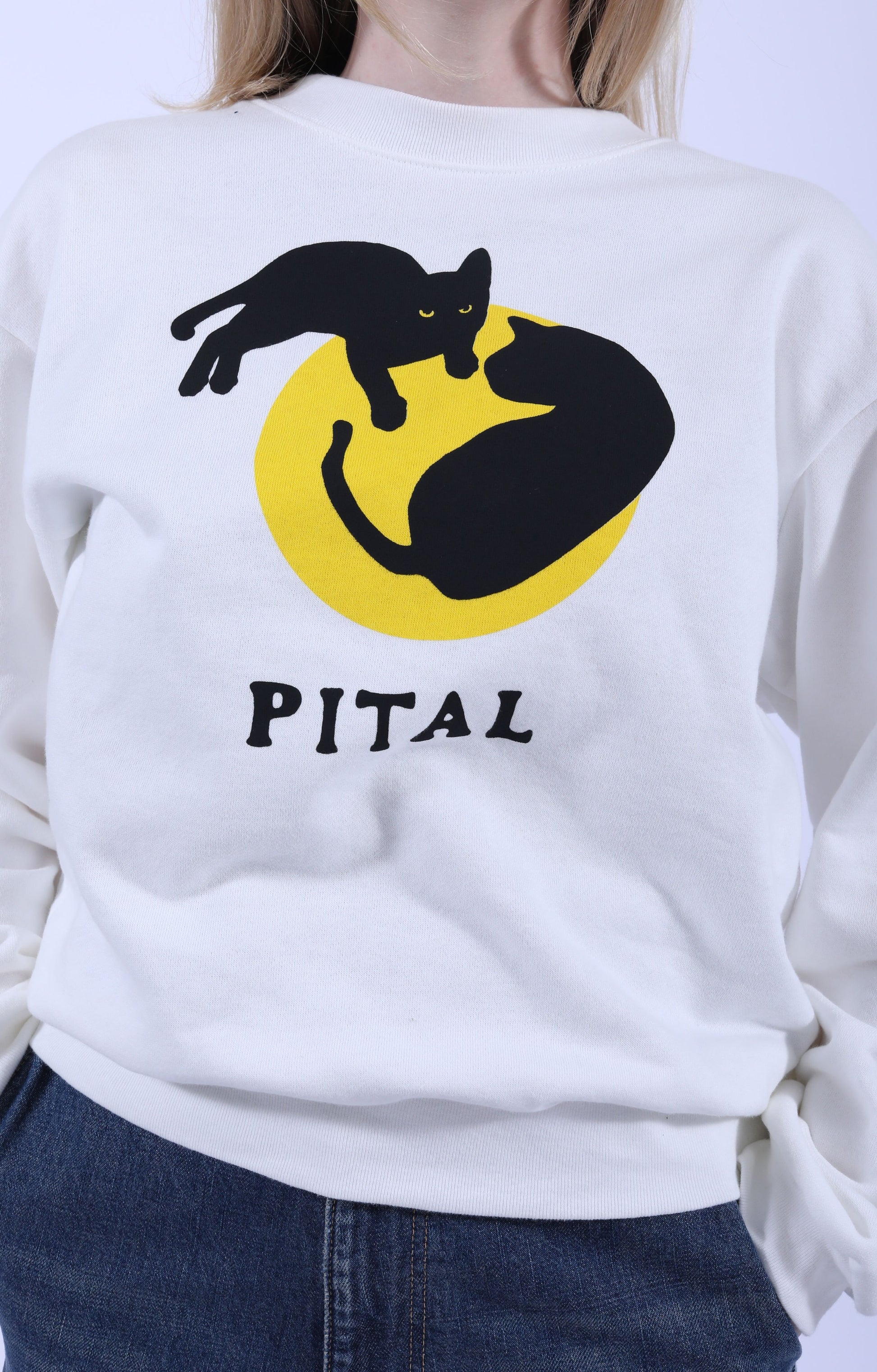 Eco Crew Sweat CATPITAL White